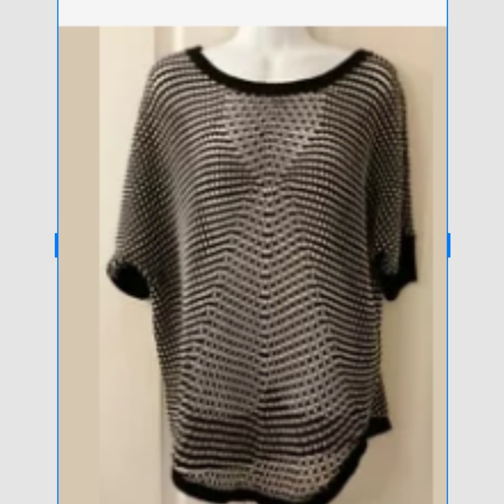 ❤️Women’s Open Knit Sweater/Top-Black/White❤️ - Picture 7 of 8
